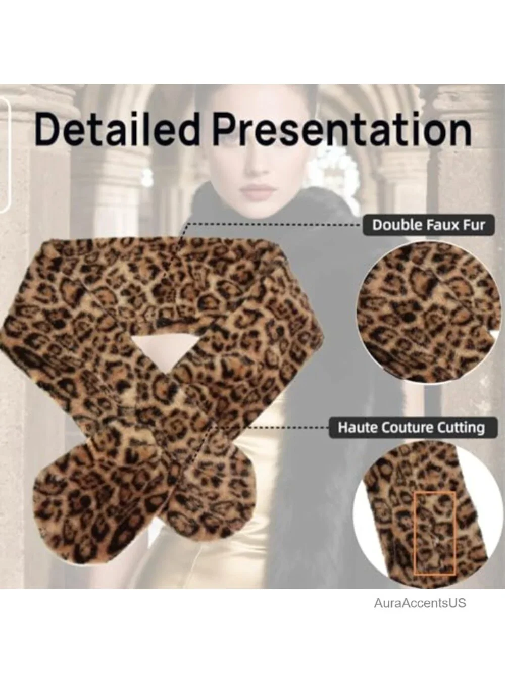 Luxury Faux Fur Shawl Wrap Stole Scarf Women Winter Warm Evening Party Bridal